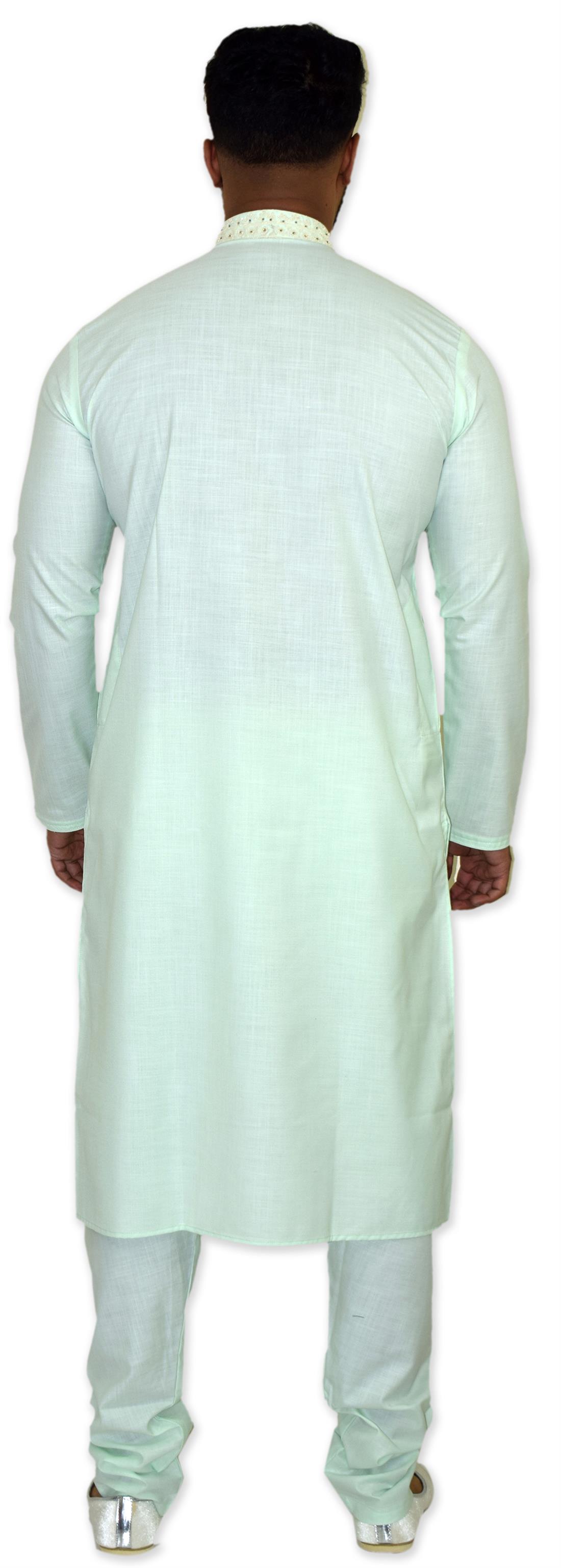 Mint Embroidered Kurta Pajma