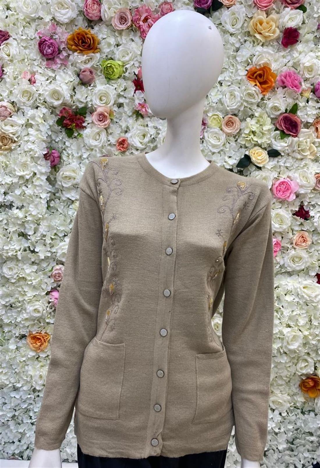 Beige Winter Cardigan