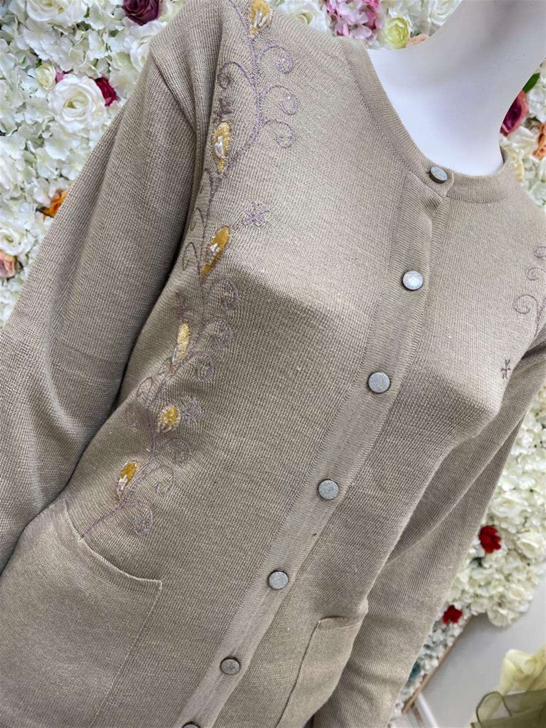 Beige Winter Cardigan