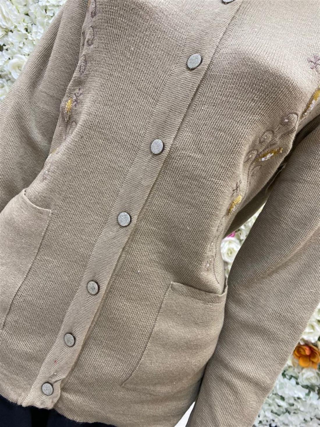 Beige Winter Cardigan