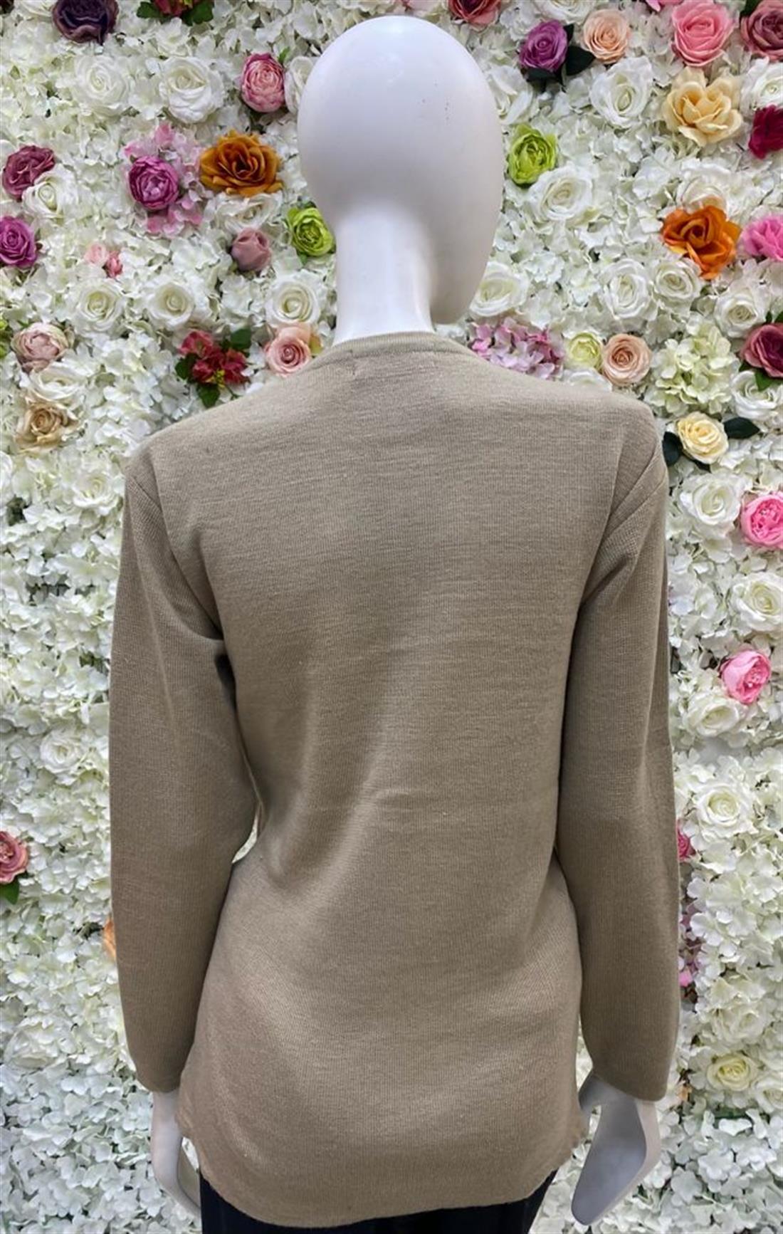 Beige Winter Cardigan