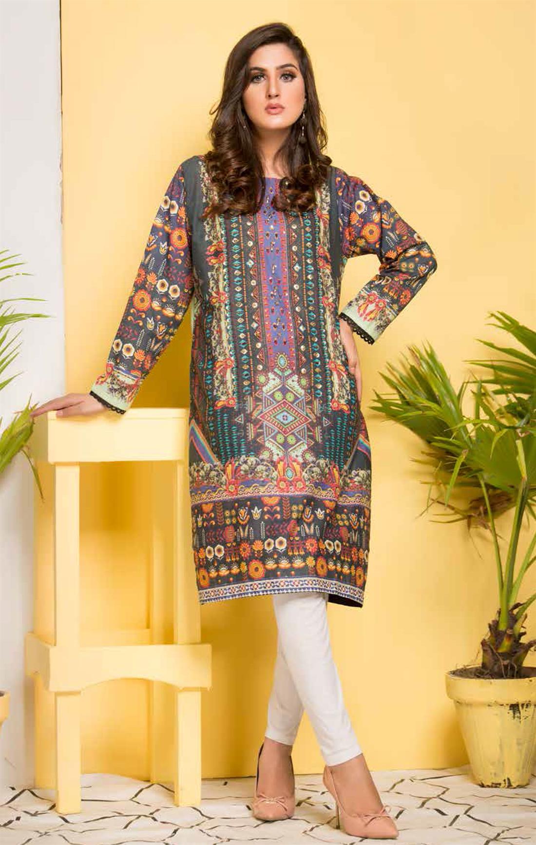 Semi Stitched Cotton lawn kurta
