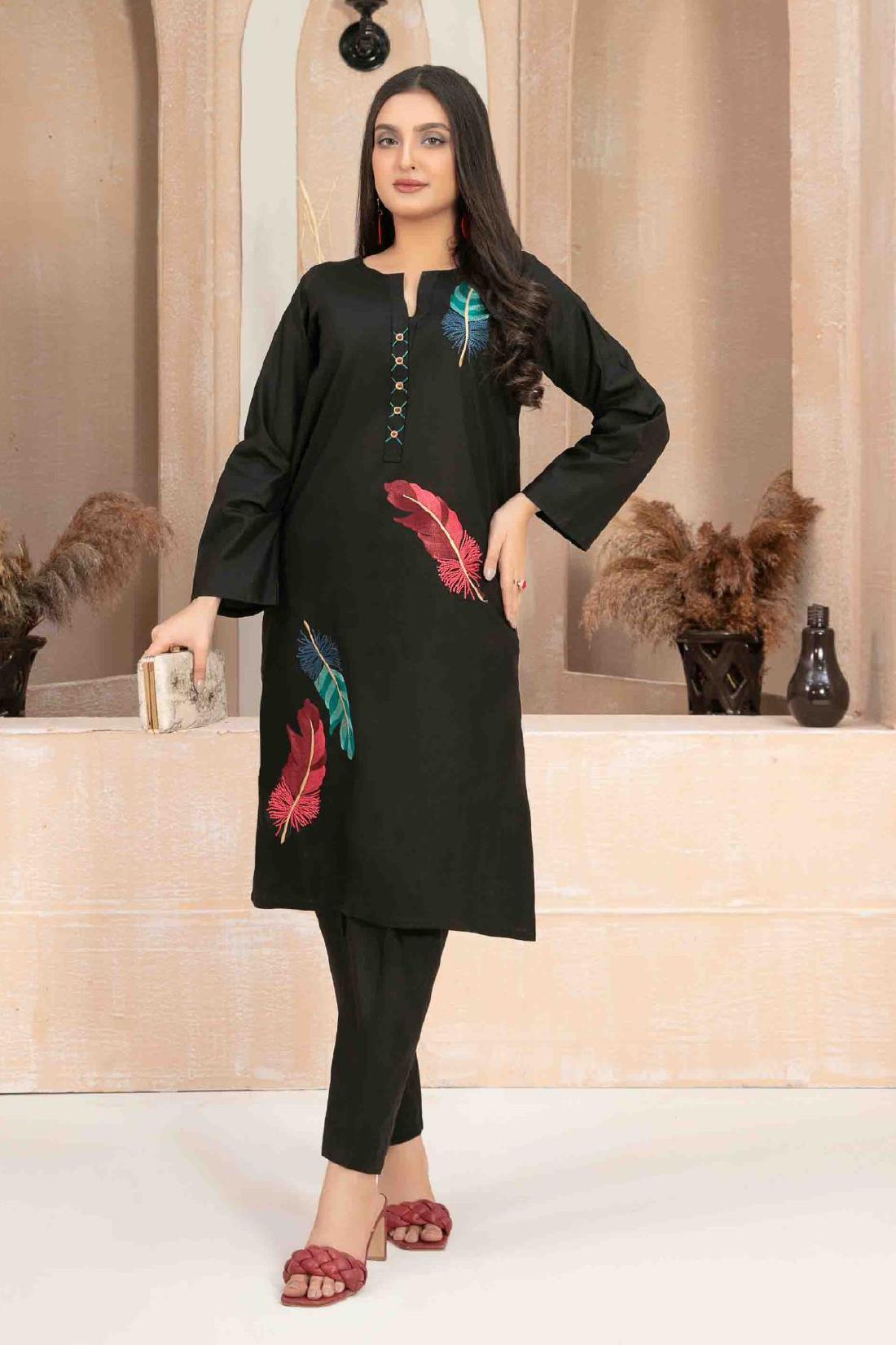 Black Beautiful Cotton 2 Piece Suit