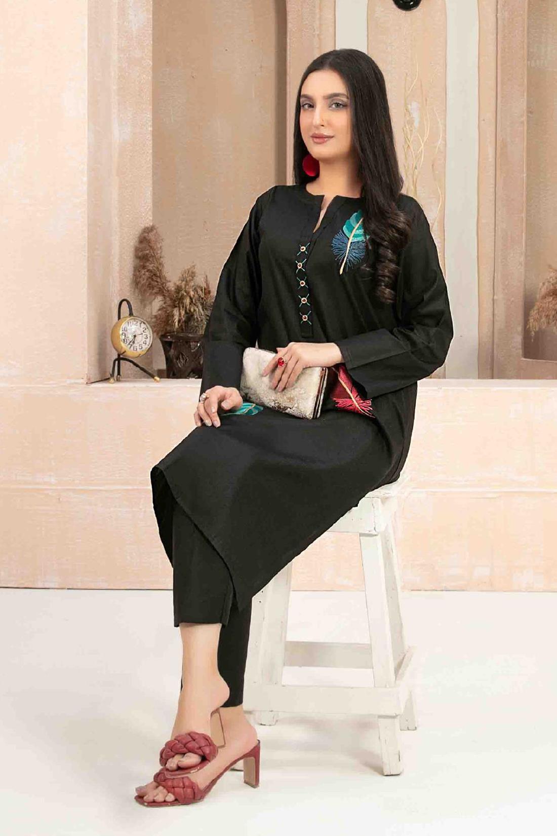 Black Beautiful Cotton 2 Piece Suit