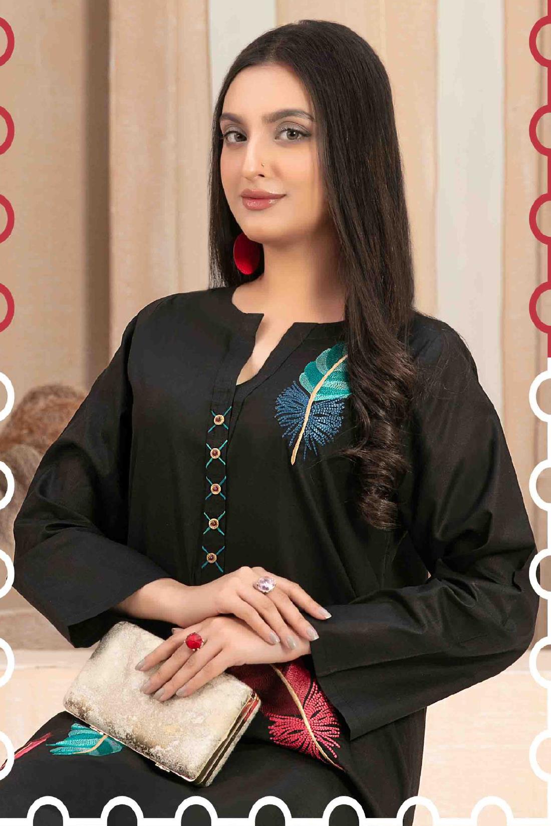 Black Beautiful Cotton 2 Piece Suit