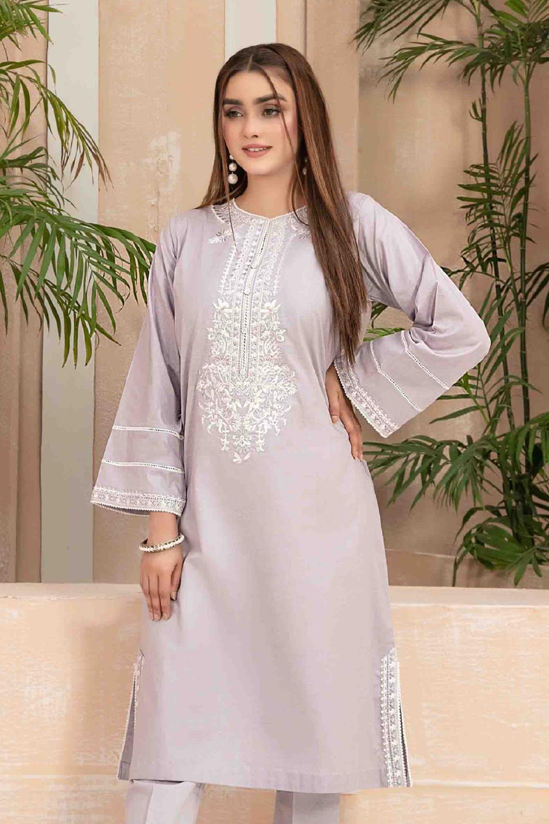 Lilac Beautiful Cotton 2 Piece Suit.
