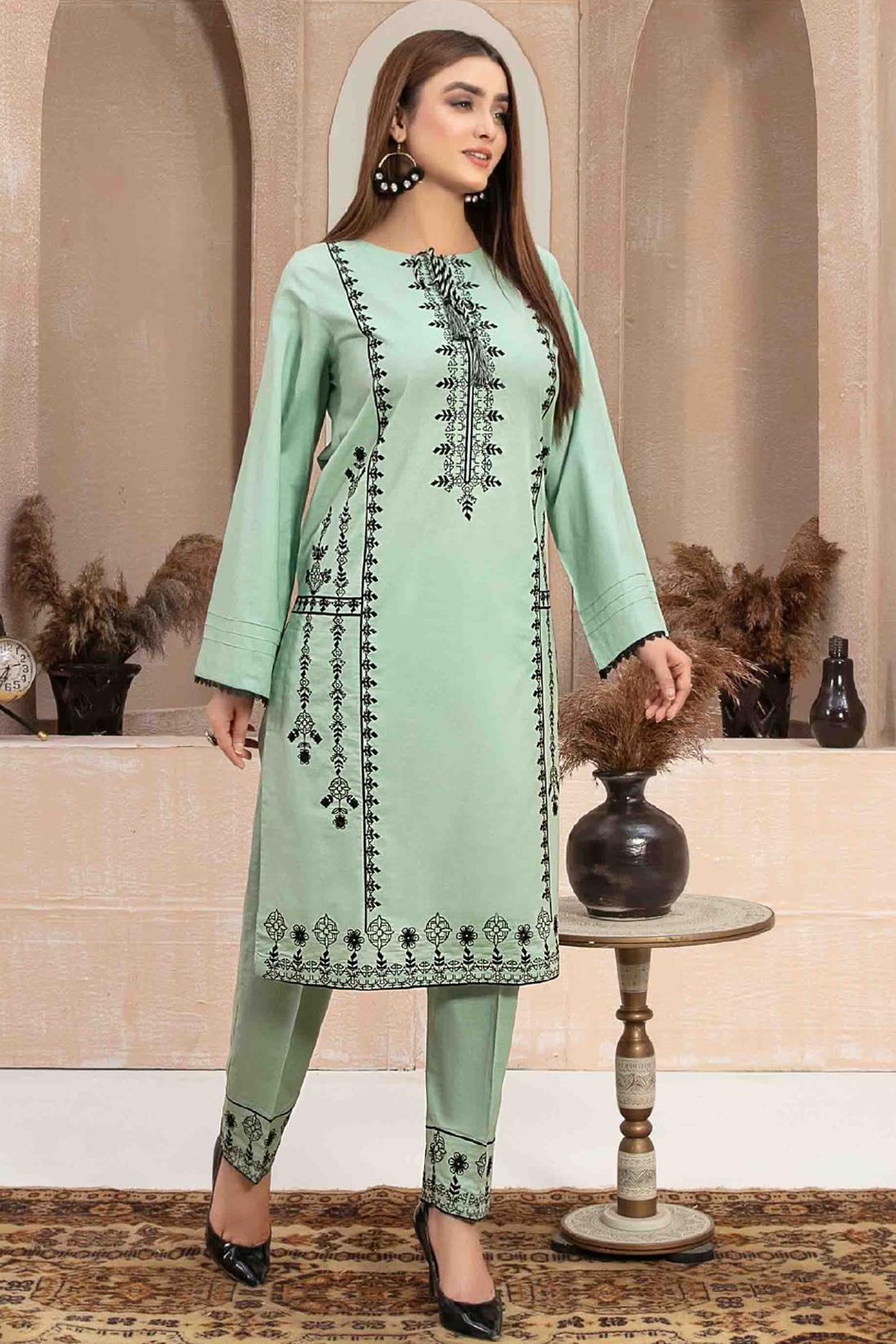 Mint Beautiful Cotton 2 Piece Suit