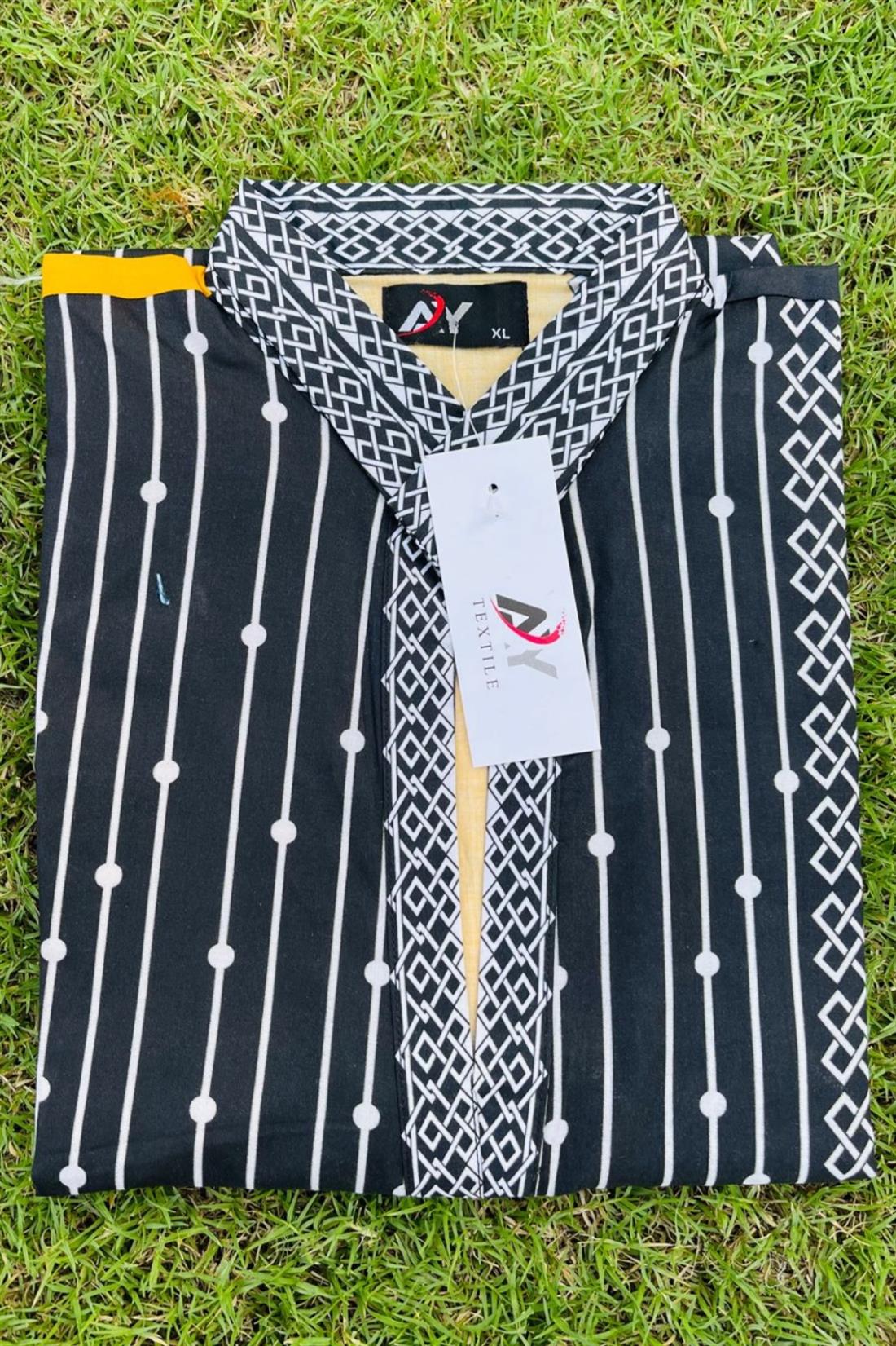 Black Multicolour Stunning Lawn Kurta