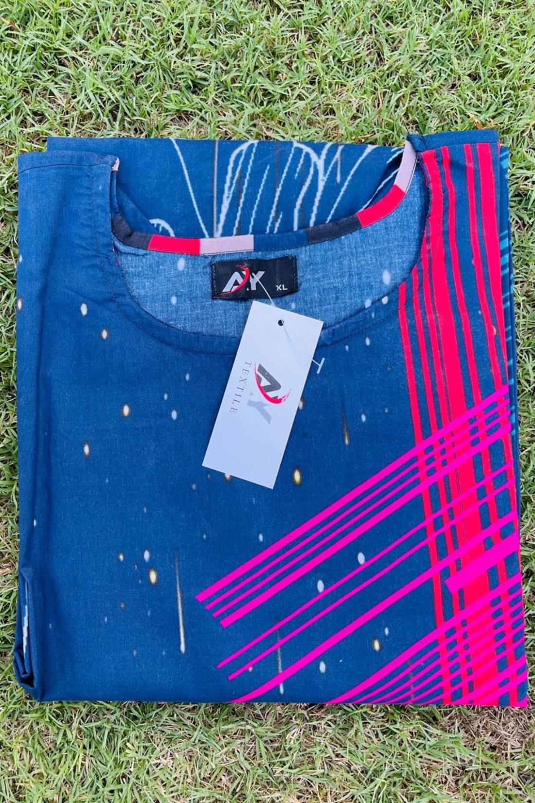 Navy & Pink Stunning Lawn Kurta