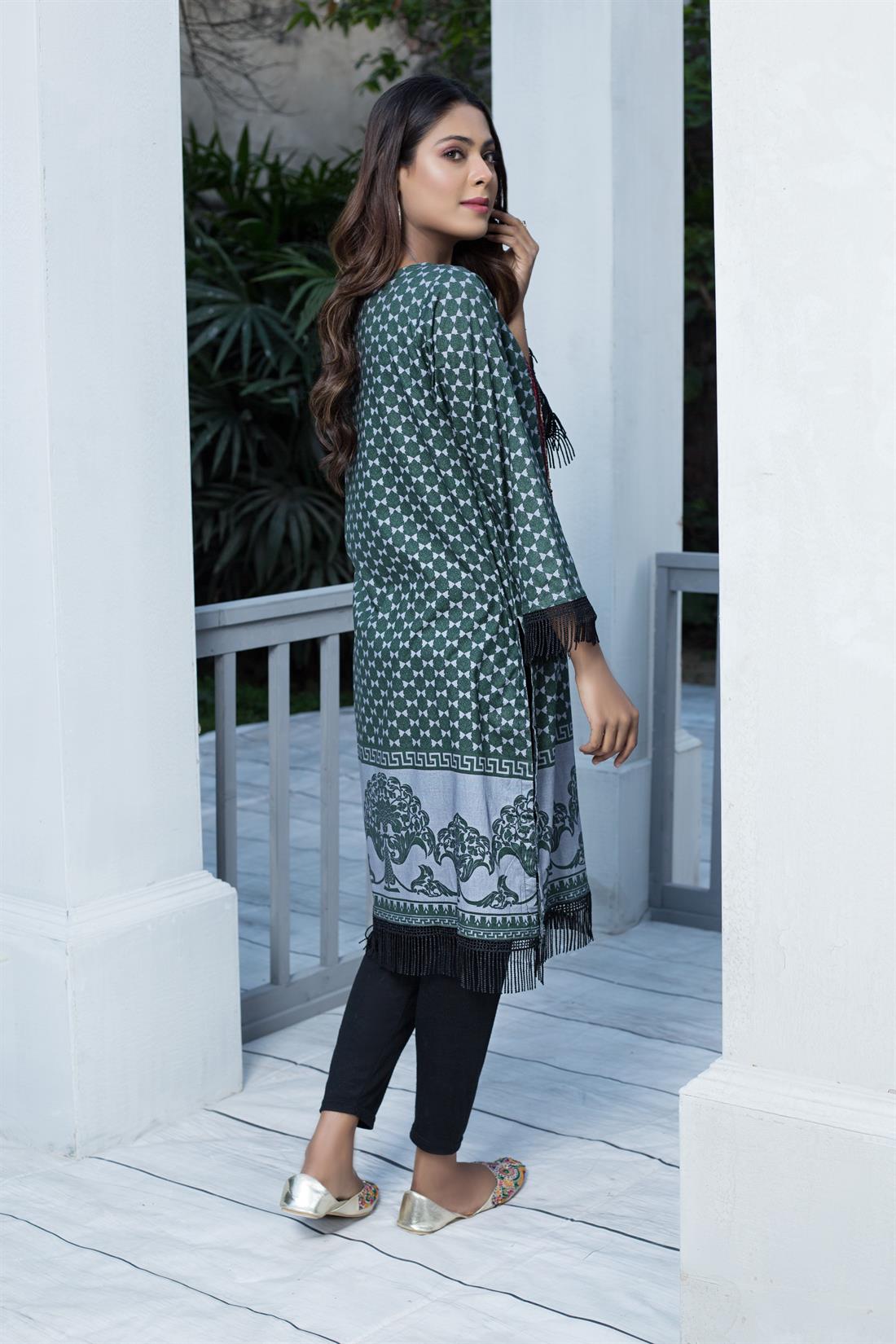 Green & Grey Beaded Ladies Tunics and Kurta