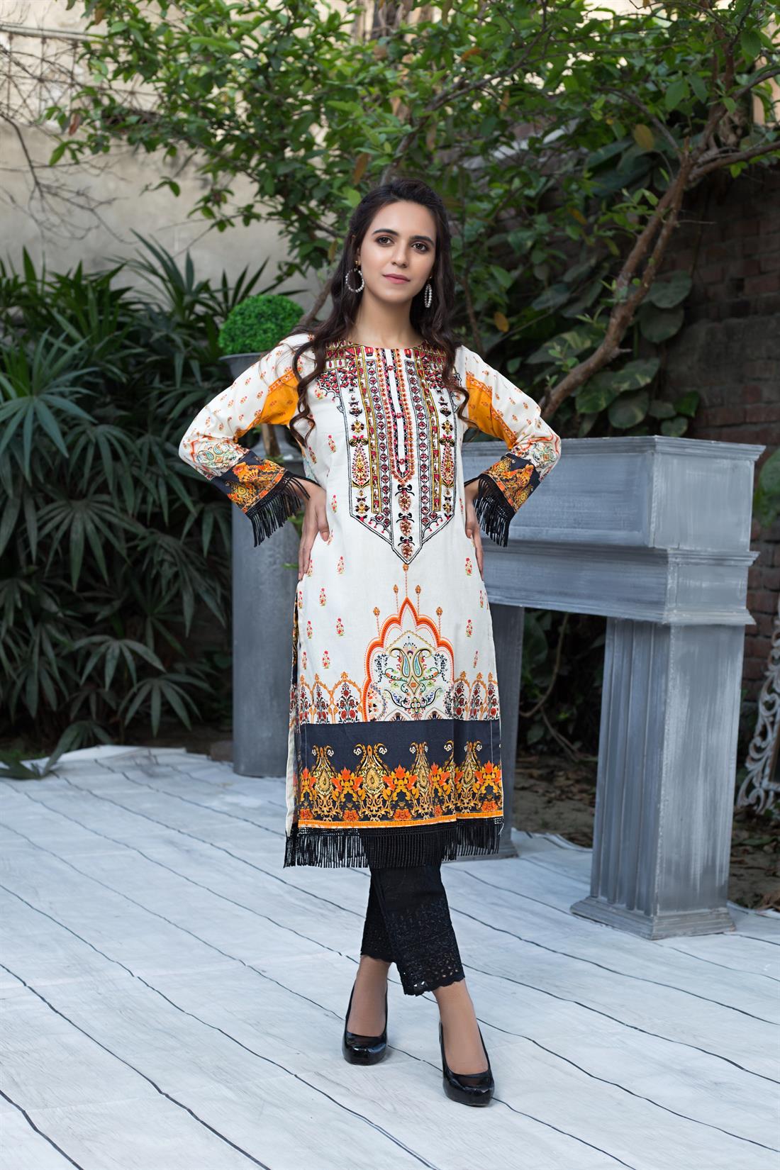 Cream Beaded Ladies Tunics and Kurta