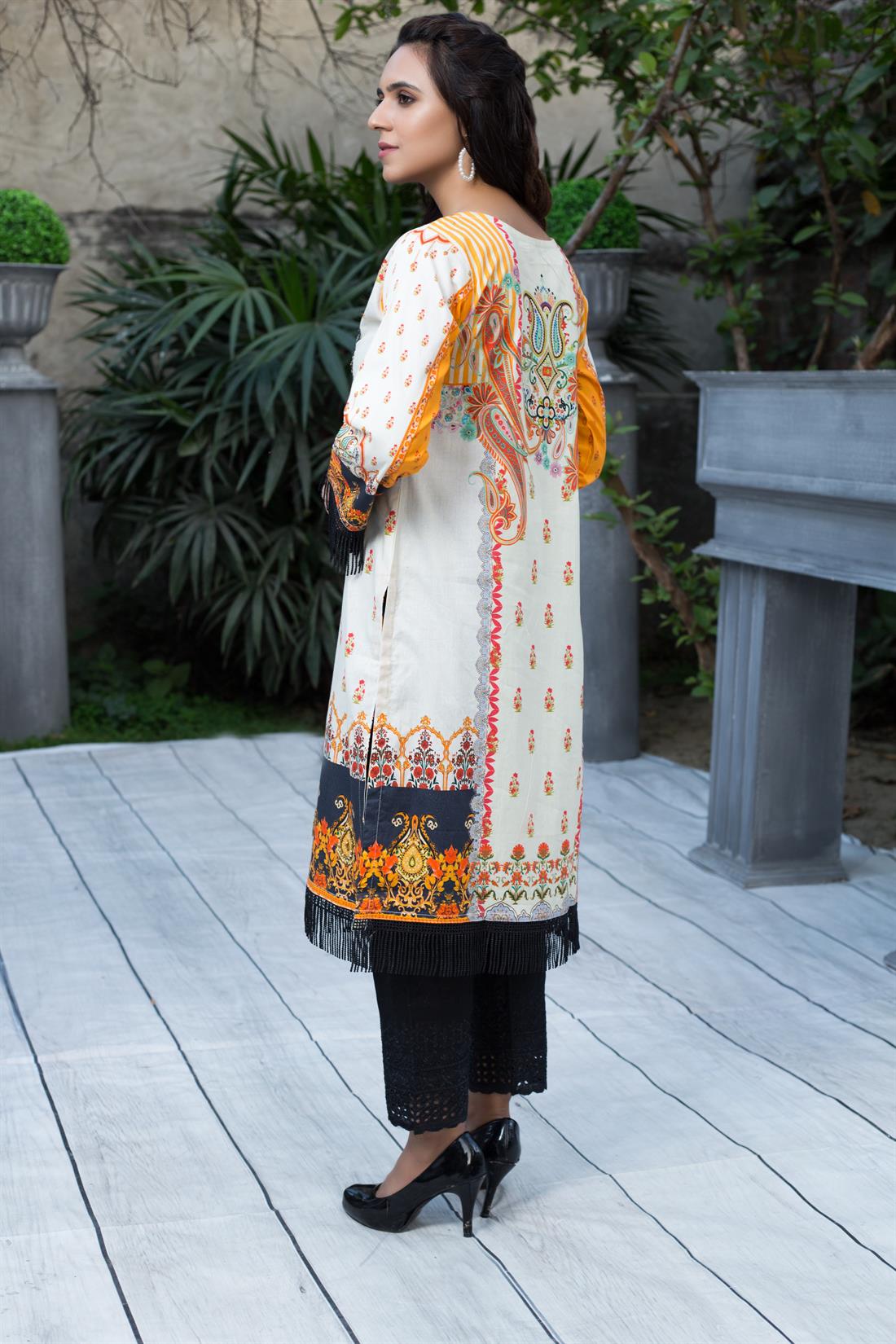 Cream Beaded Ladies Tunics and Kurta