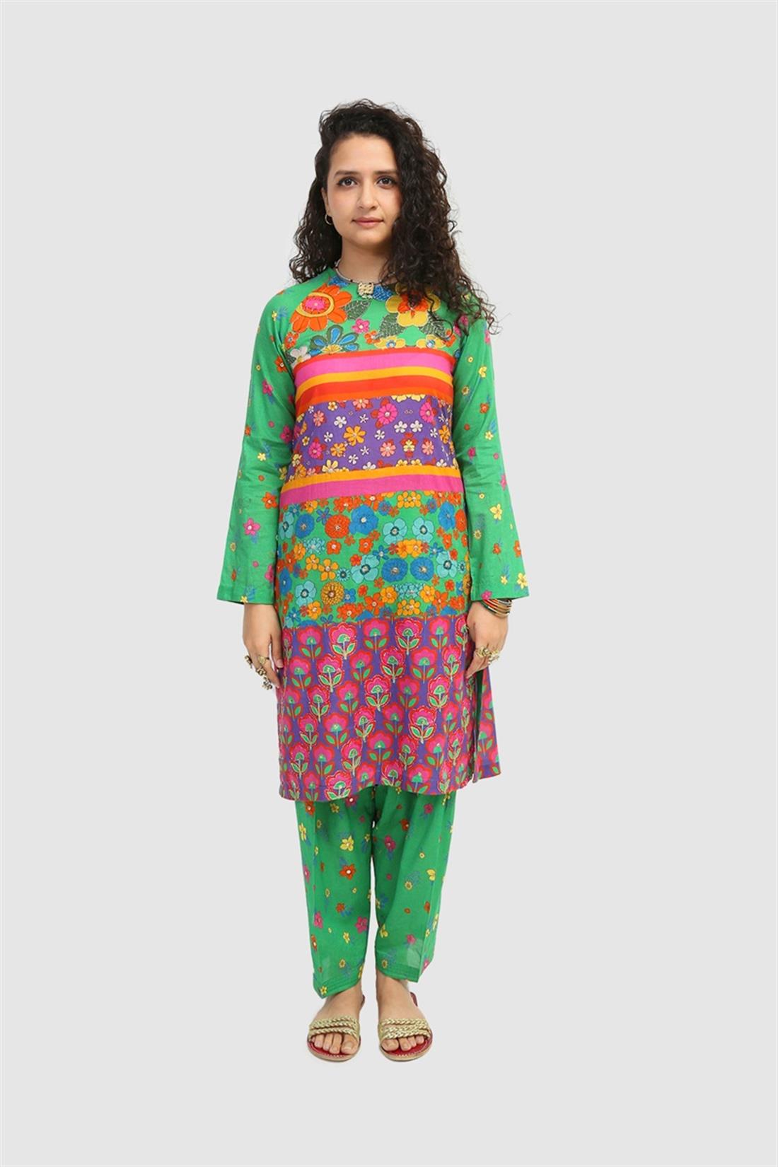 Green & Multicolour Sequinned Generation