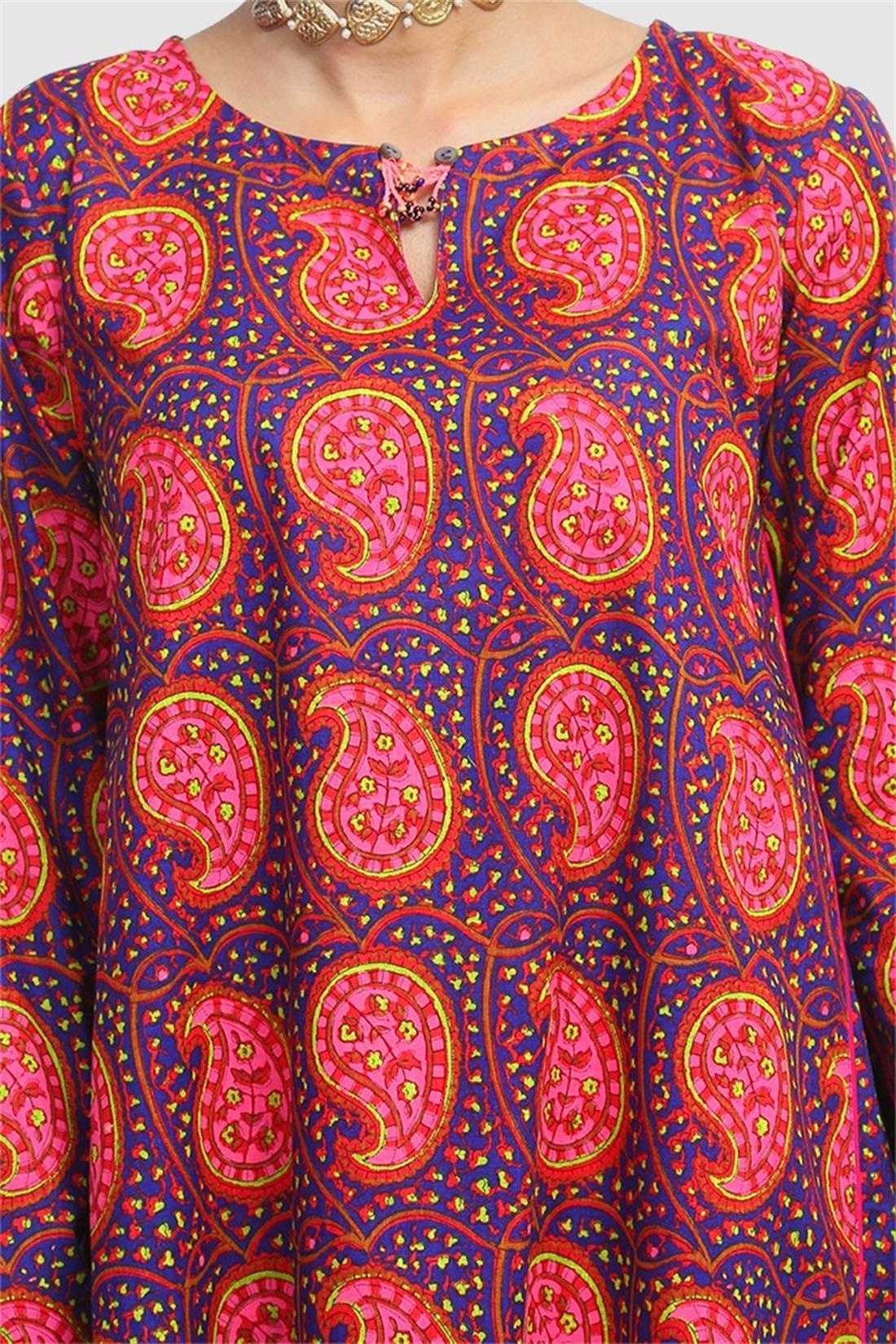 Blue & Multicolour Printed Lawn A-Line Generation