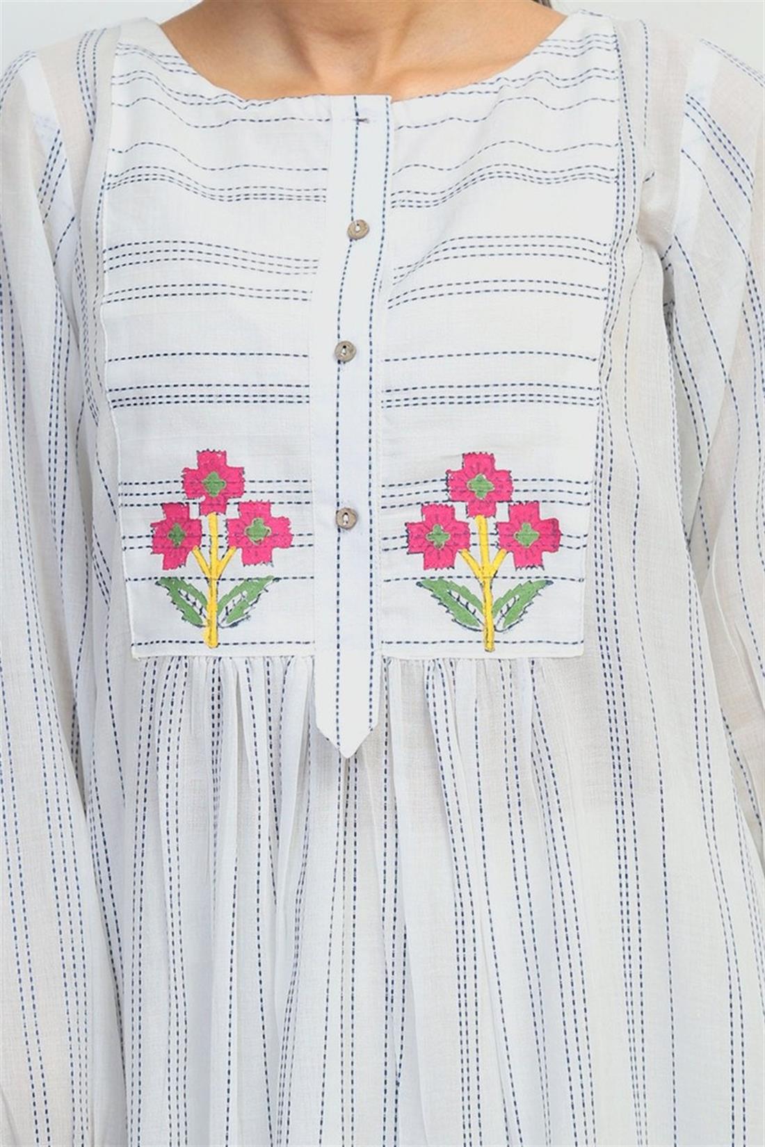 White Printed Lawn Generation