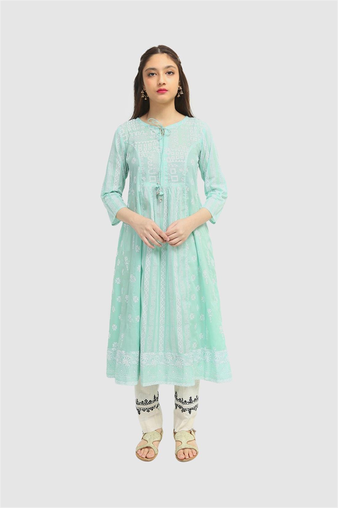 Sea Green Printed Lawn Generation