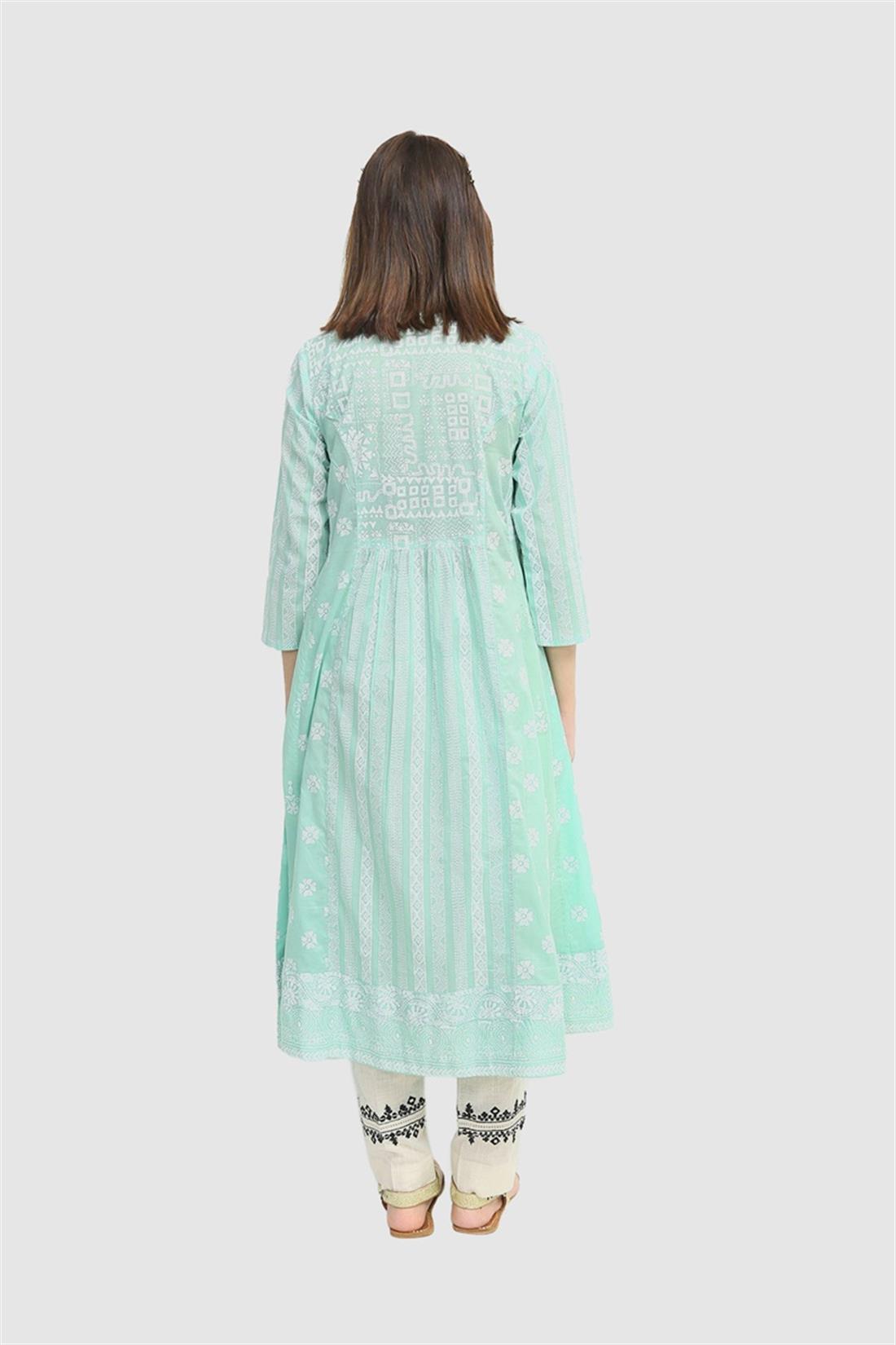 Sea Green Printed Lawn Generation