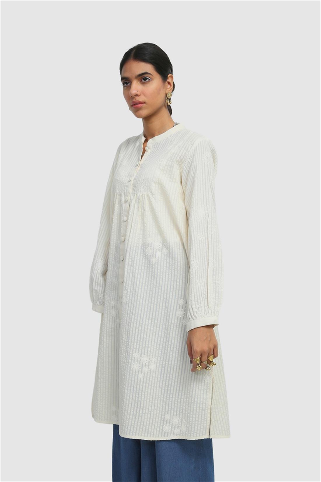 Off White Embroidered Lawn Generation