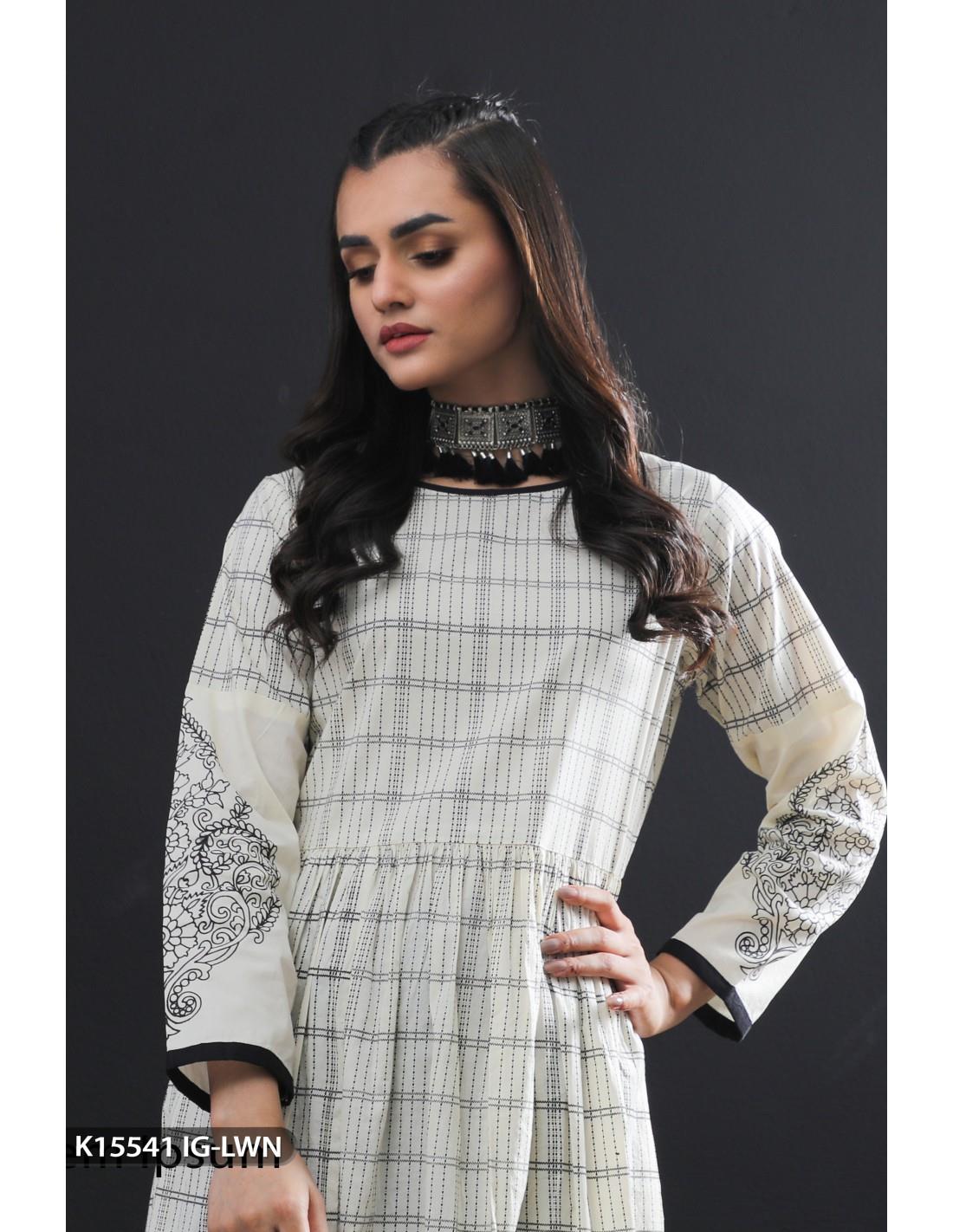 Skin Printed Lawn Frock ShaPosh