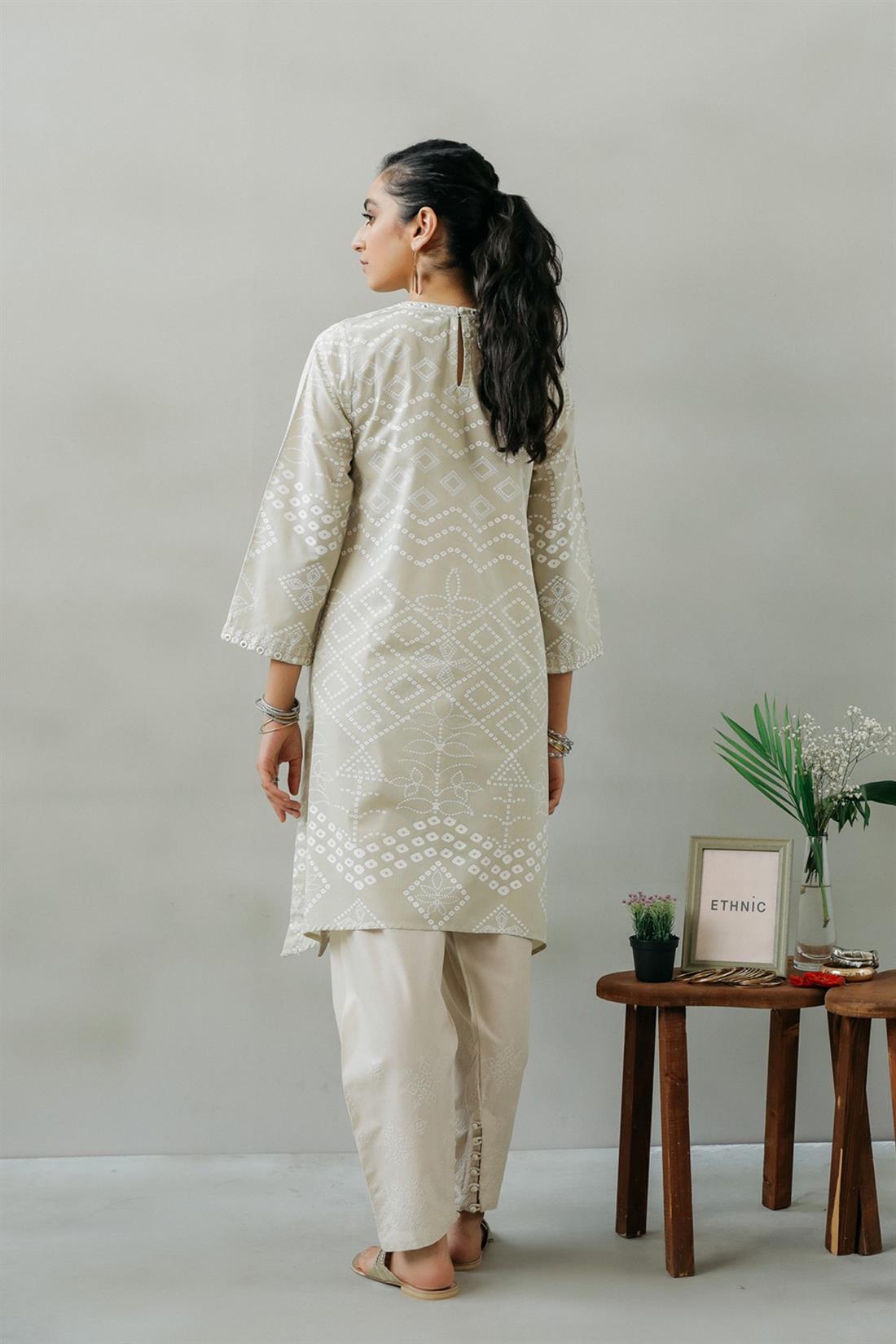 Light Cream Embroidered Lawn Ethnic Designer Ladies Ready to Wear Suits
