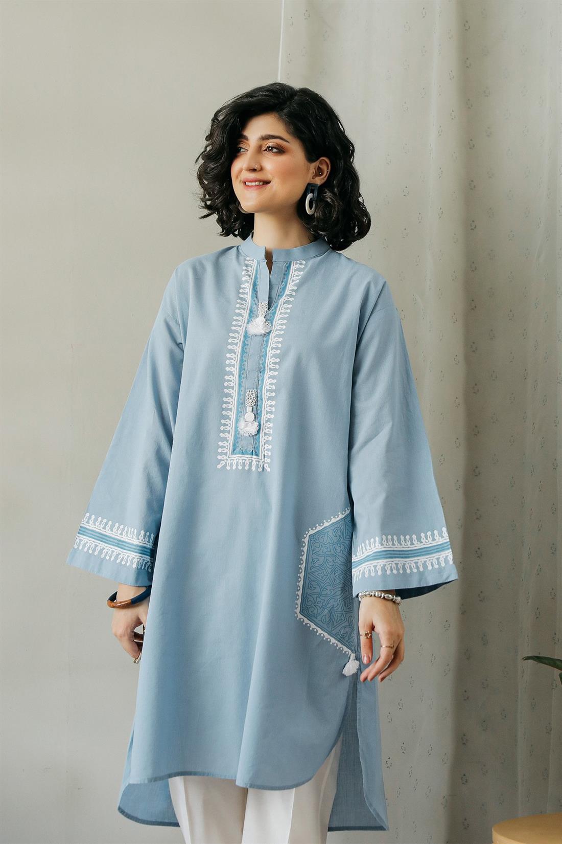 Grey Embroidered Ethnic Designer Ladies Ready to Wear Suits