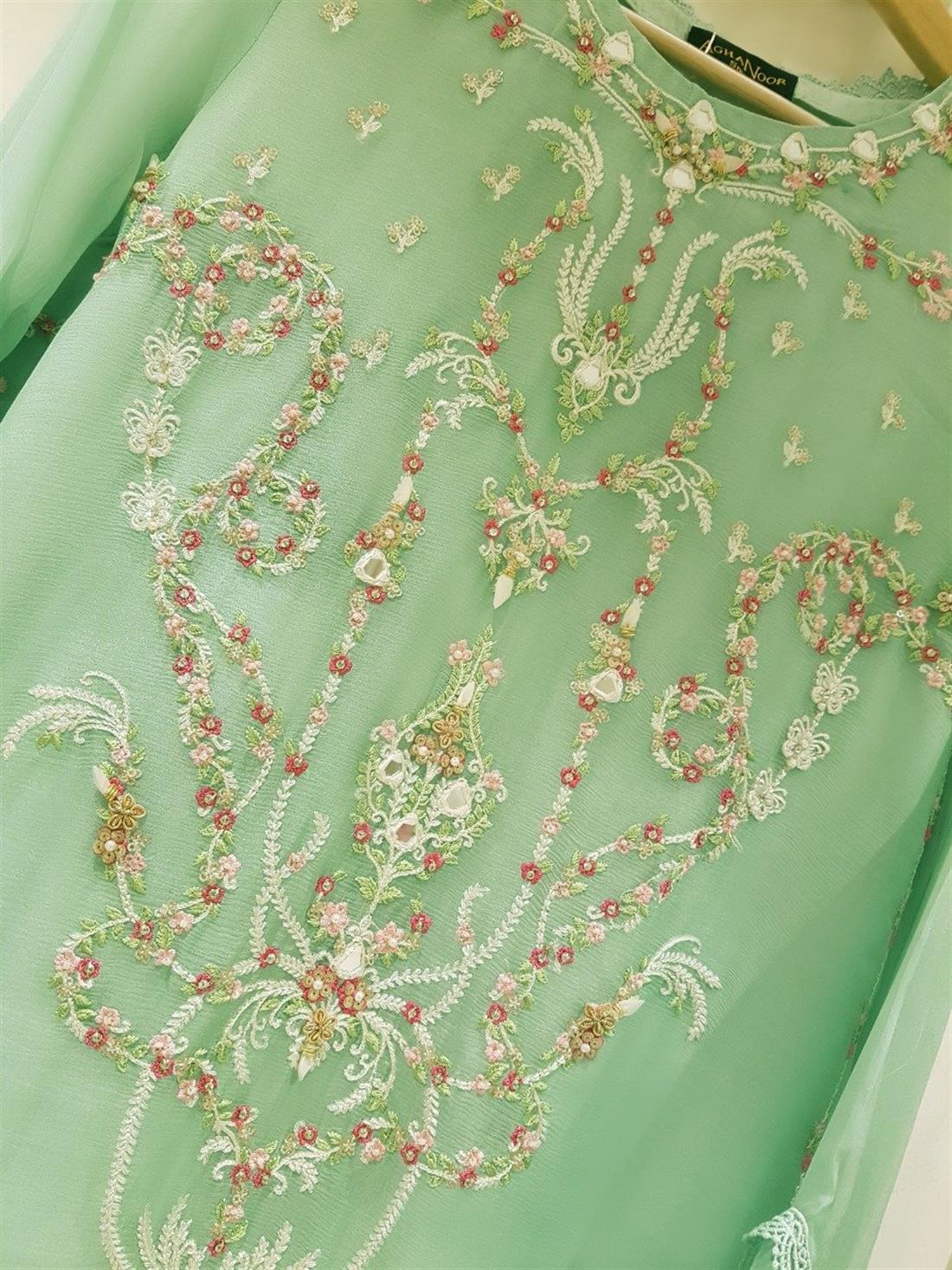 Pista Agha Noor Pure Chiffon Shirt