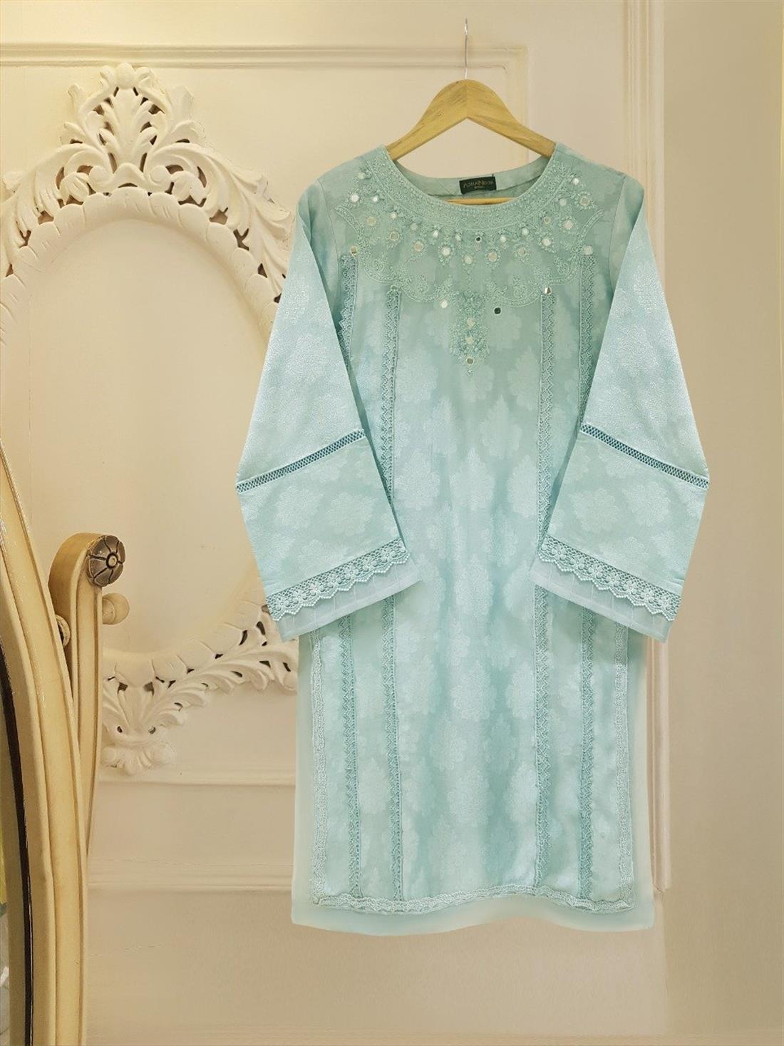 Firozi Agha Noor Pure Cotton Net Shirt