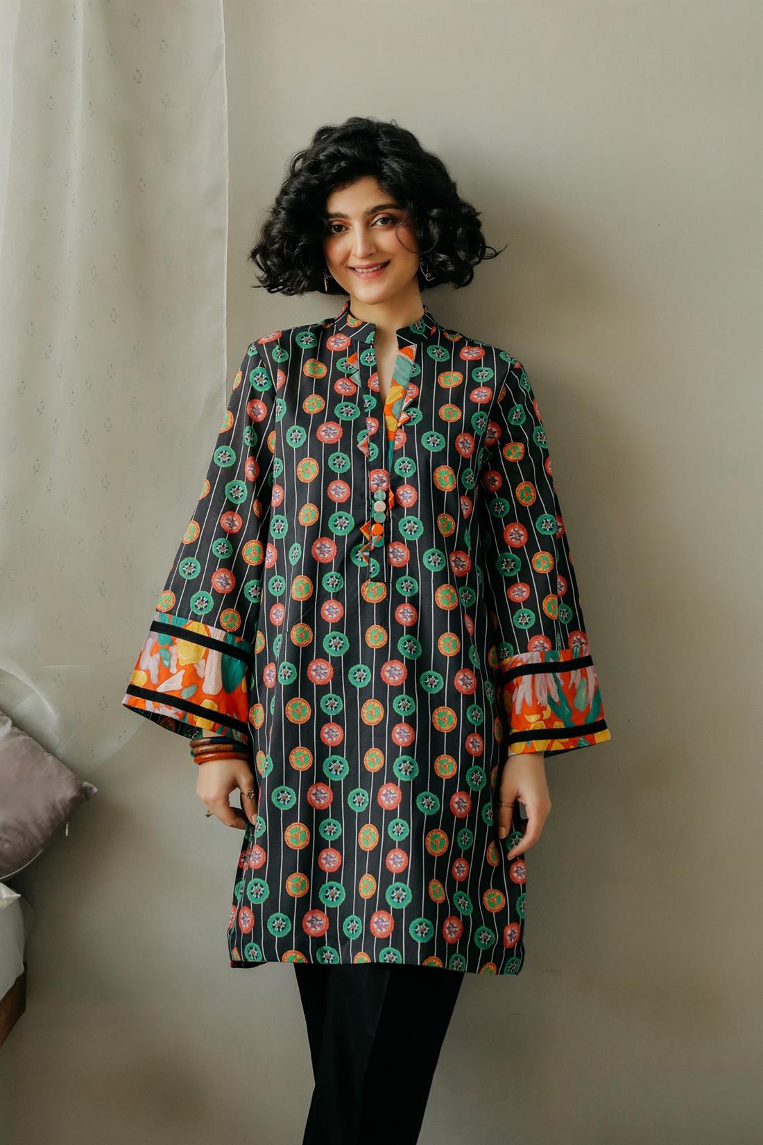 Black Printed Lawn Ethnic Designer Ladies Ready to Wear Suits