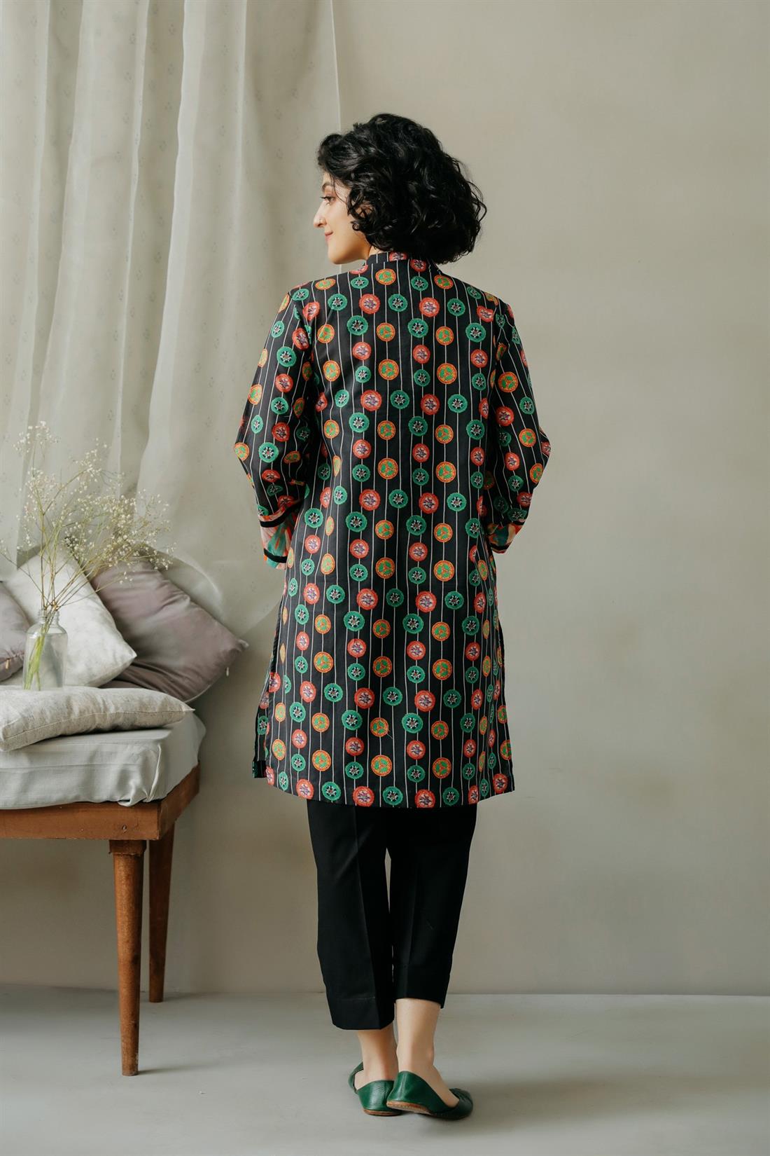 Black Printed Lawn Ethnic Designer Ladies Ready to Wear Suits