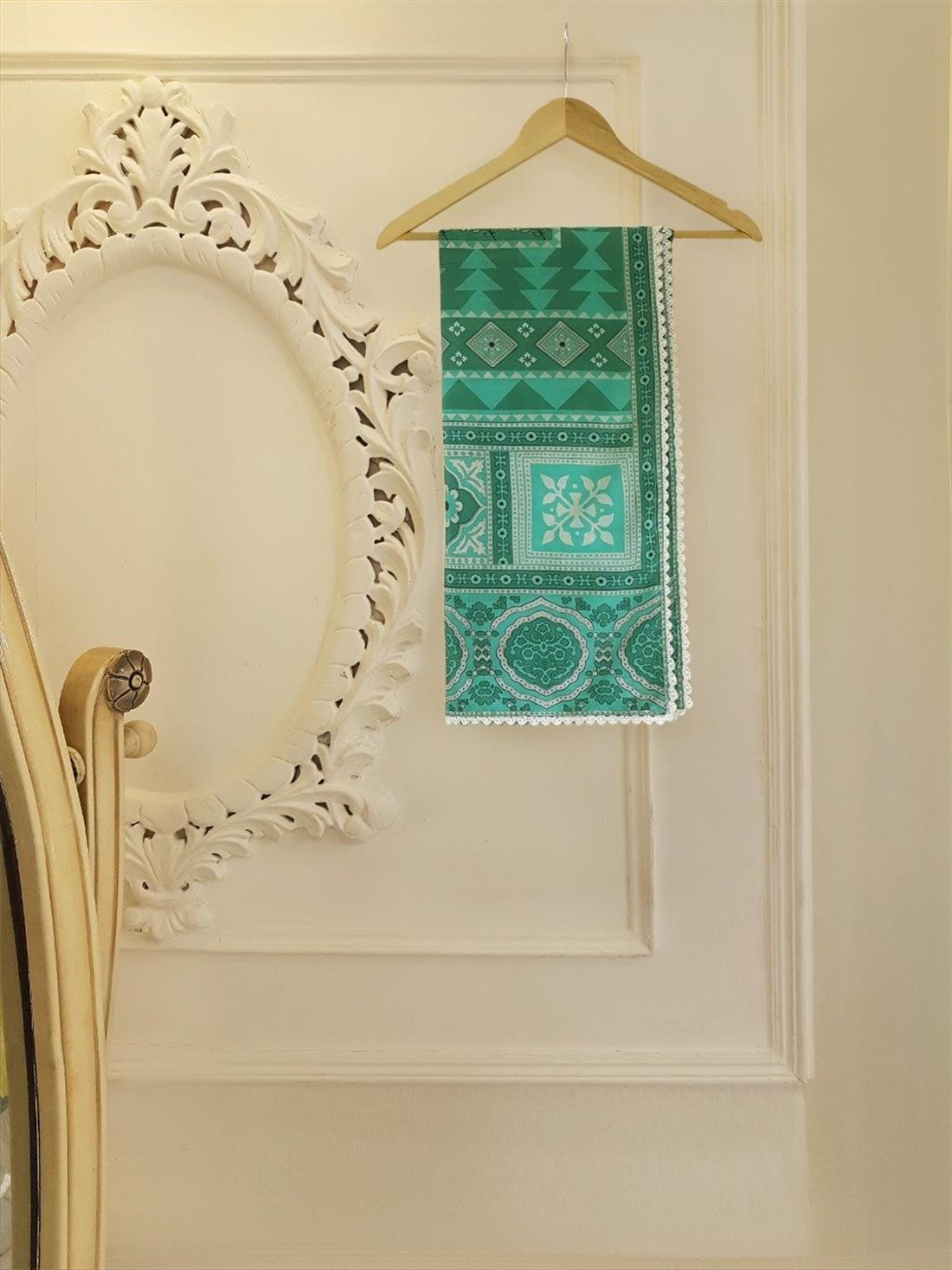 White & Green Cotton Agha Noor