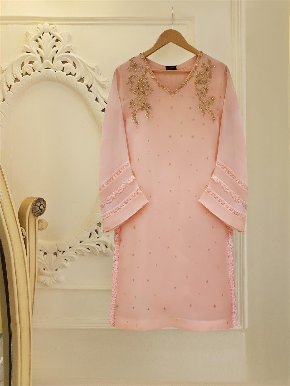 Pink Chiffon Agha Noor