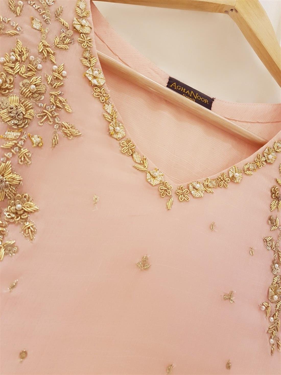 Pink Chiffon Agha Noor