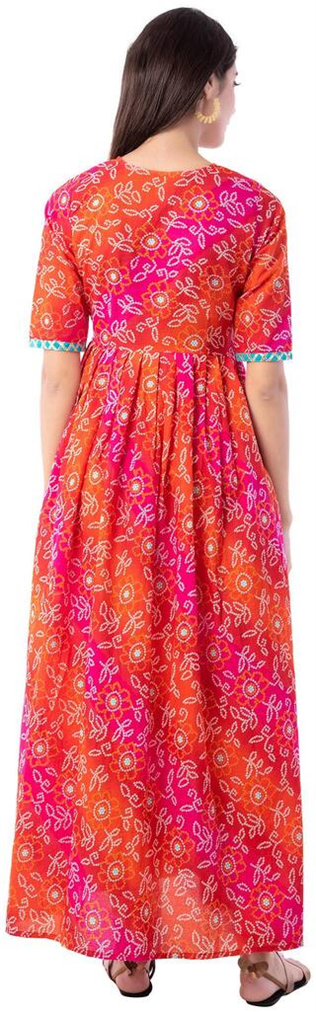 Orange Printed Ladies Tunics and Kurta
