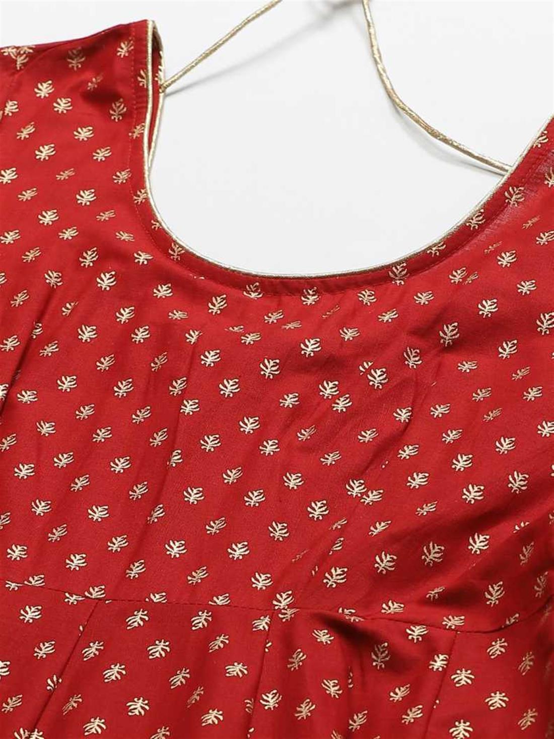Maroon Printed Anarkali Ladies Tunics and Kurta