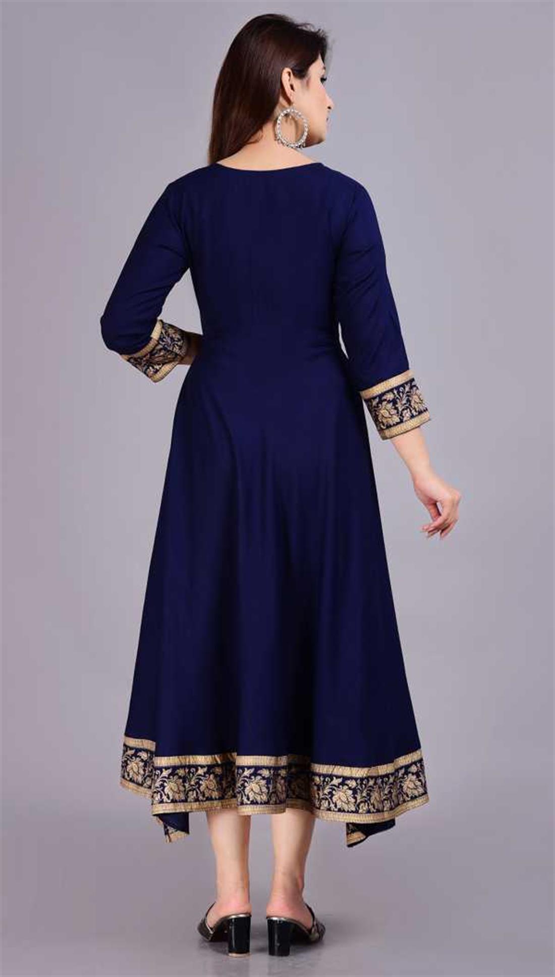 Navy Blue Anarkali Ladies Tunics and Kurta