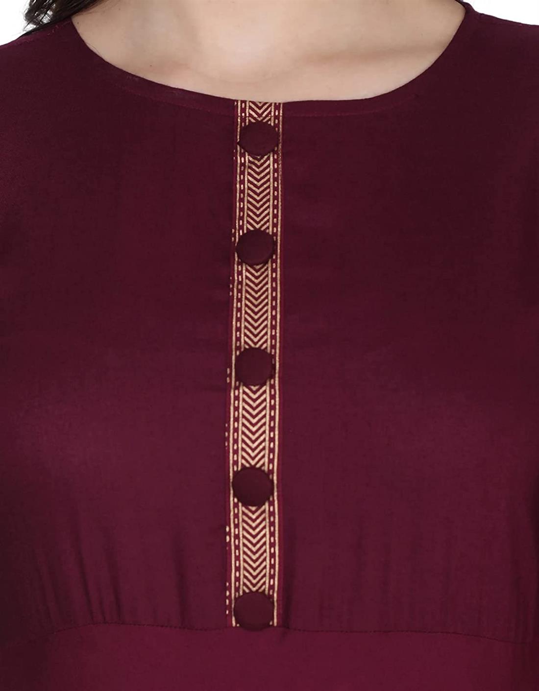 Purple A-Line Ladies Tunics and Kurta