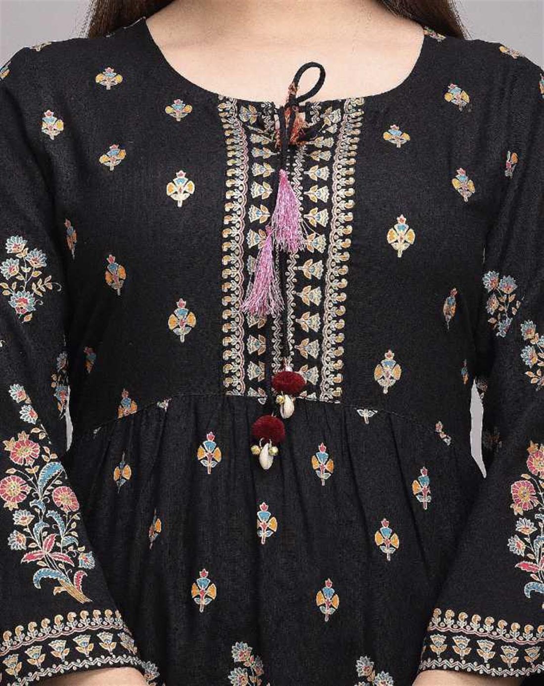 Black Printed Ladies Tunics and Kurta