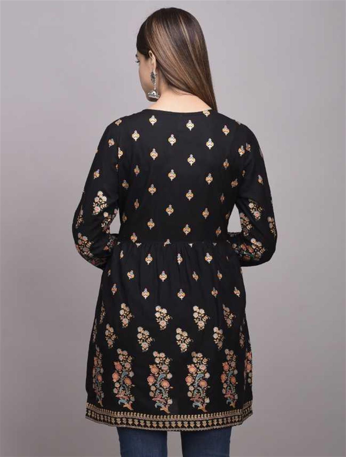 Black Printed Ladies Tunics and Kurta