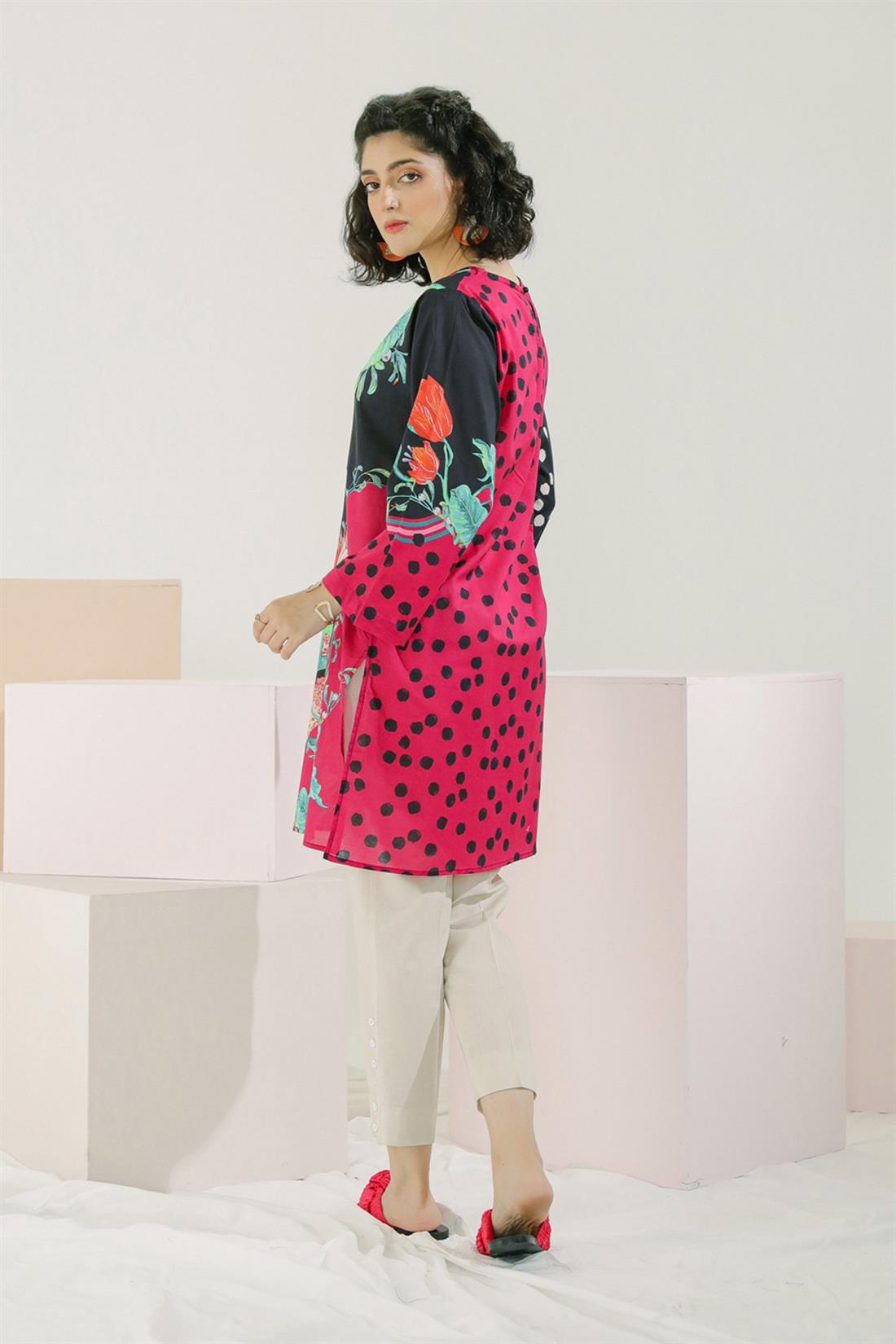 Black Printed Lawn Ethnic Designer Ladies Ready to Wear Suits