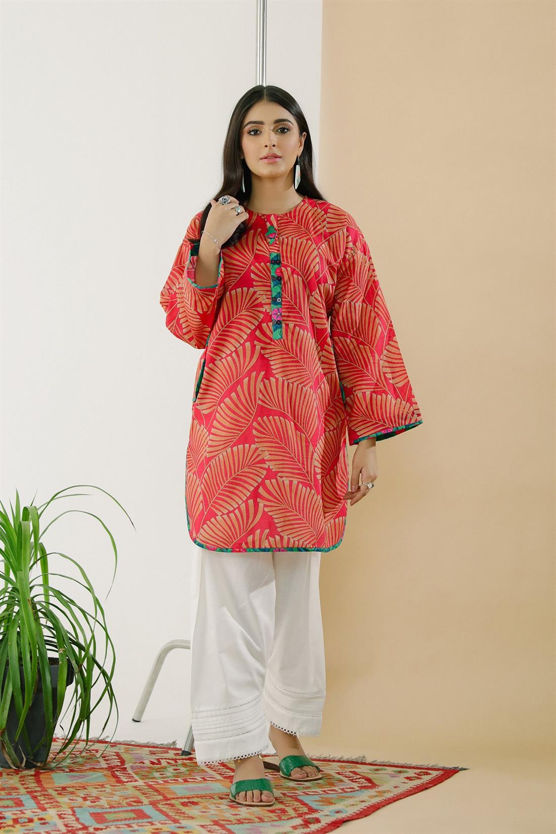 Pink Printed Lawn Ethnic Designer Ladies Ready to Wear Suits
