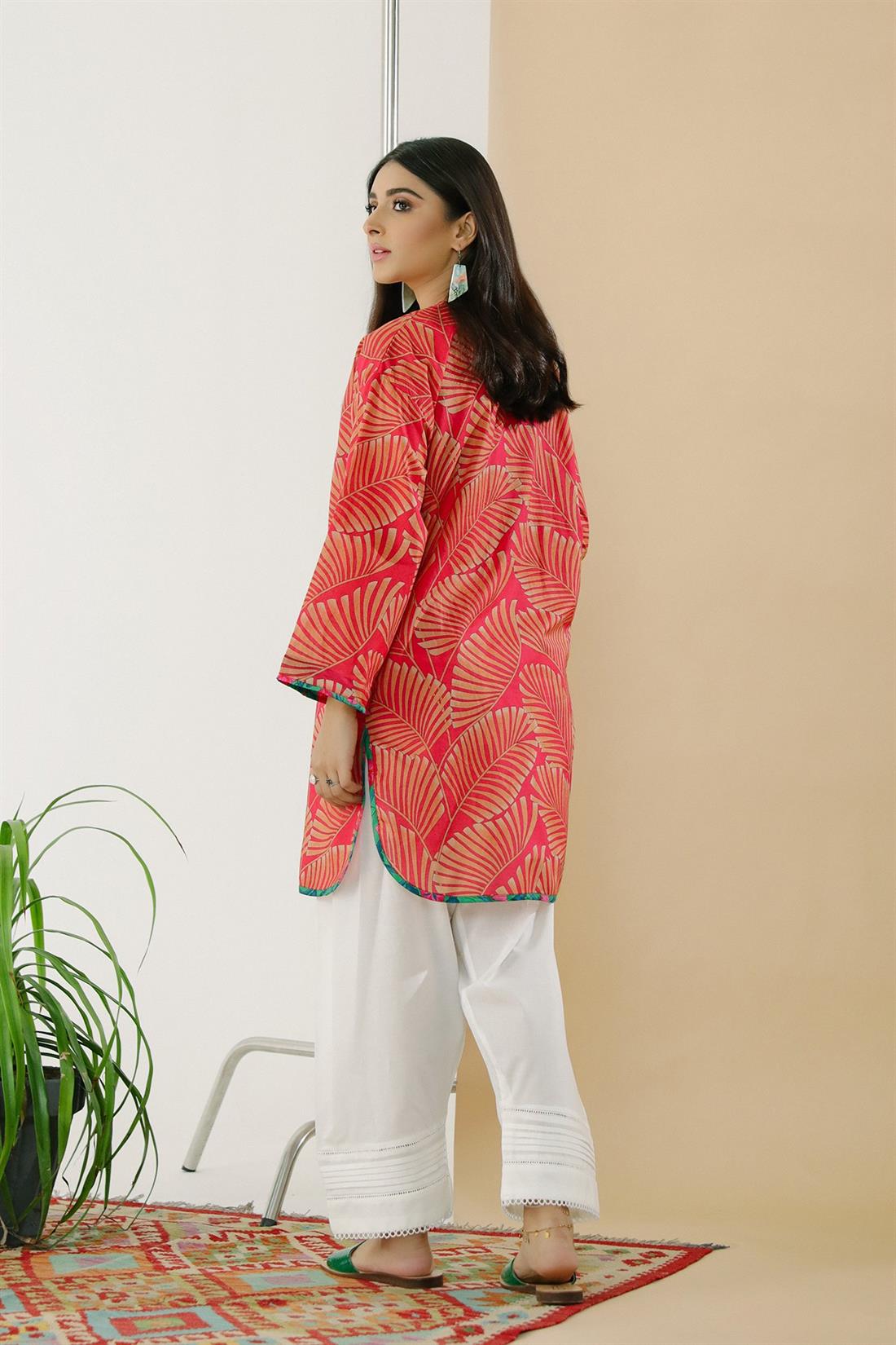Pink Printed Lawn Ethnic Designer Ladies Ready to Wear Suits