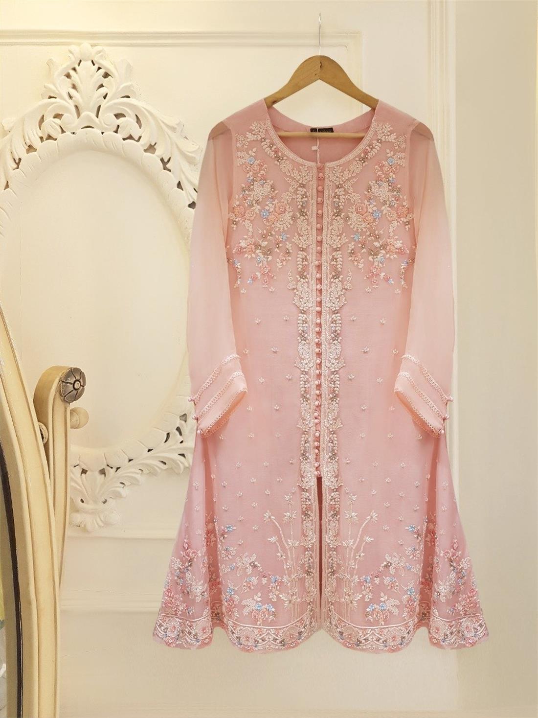 Pink Two Piece Pure Chiffon
