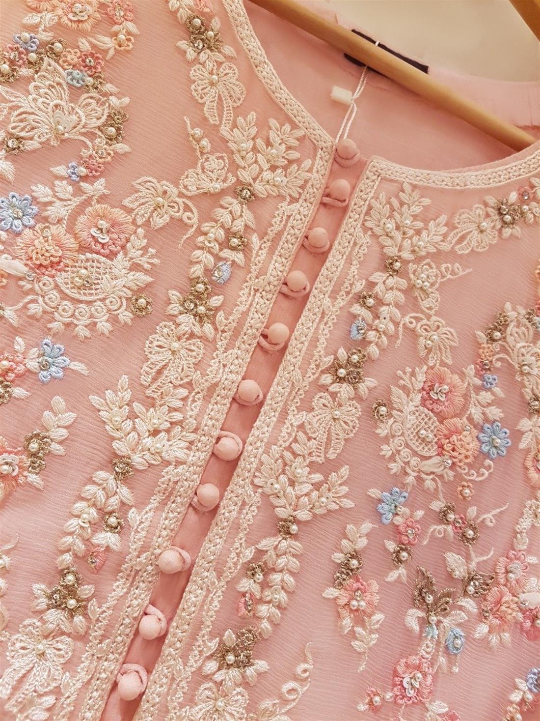Pink Two Piece Pure Chiffon