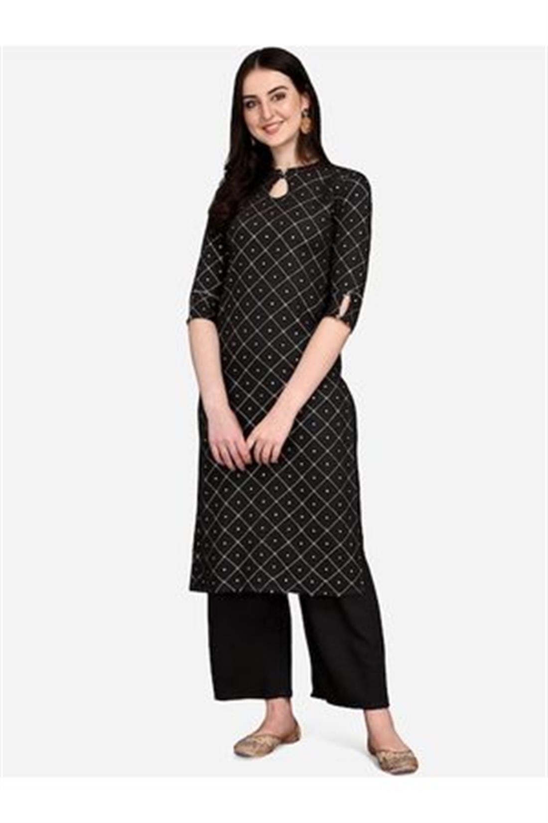 Black Printed Ladies Tunics and Kurta