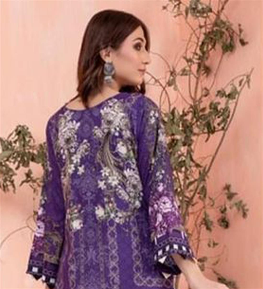 Purple Digital Print Lawn Ladies Tunics and Kurta