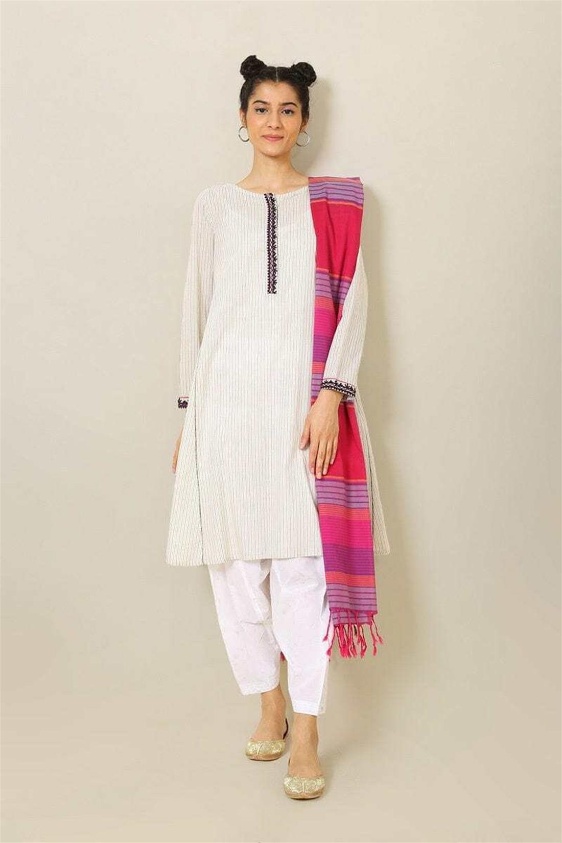 Generation Stylish White 2 Piece Kurta