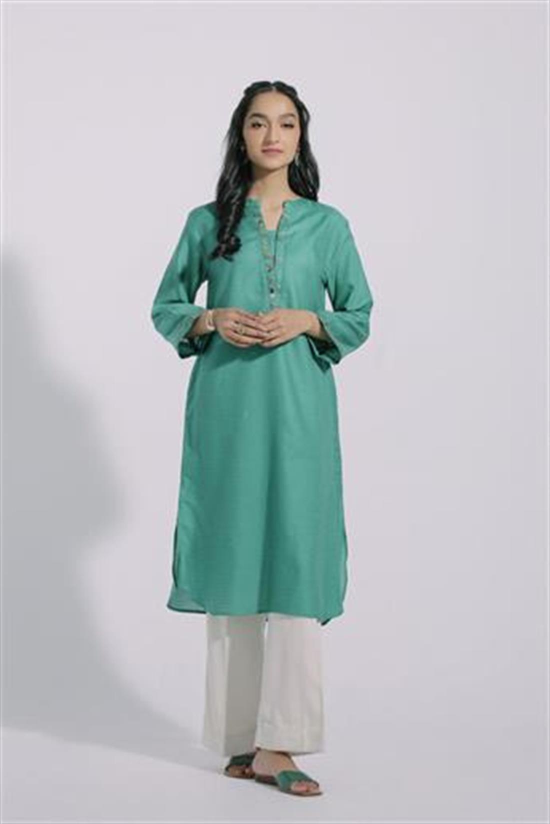 Emerald Green Ethnic Designer Ladies Ready to Wear Suits