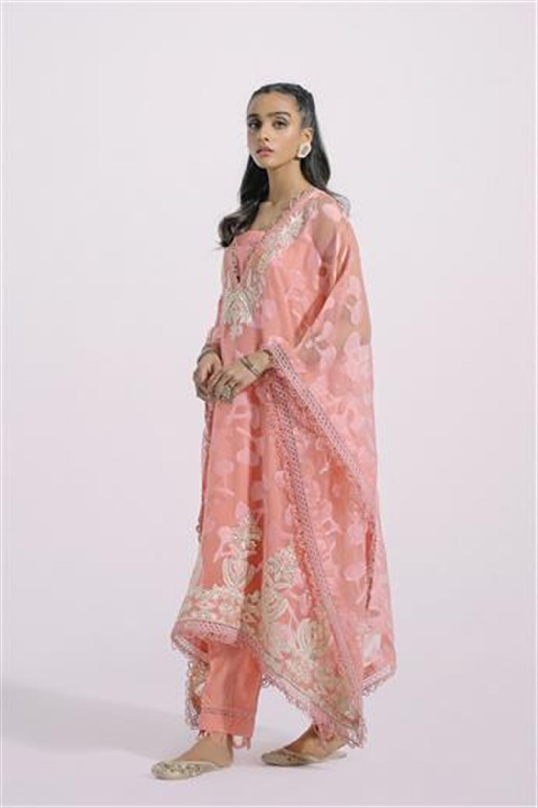 Peach Pink Ethnic Designer Ladies Ready to Wear Suits