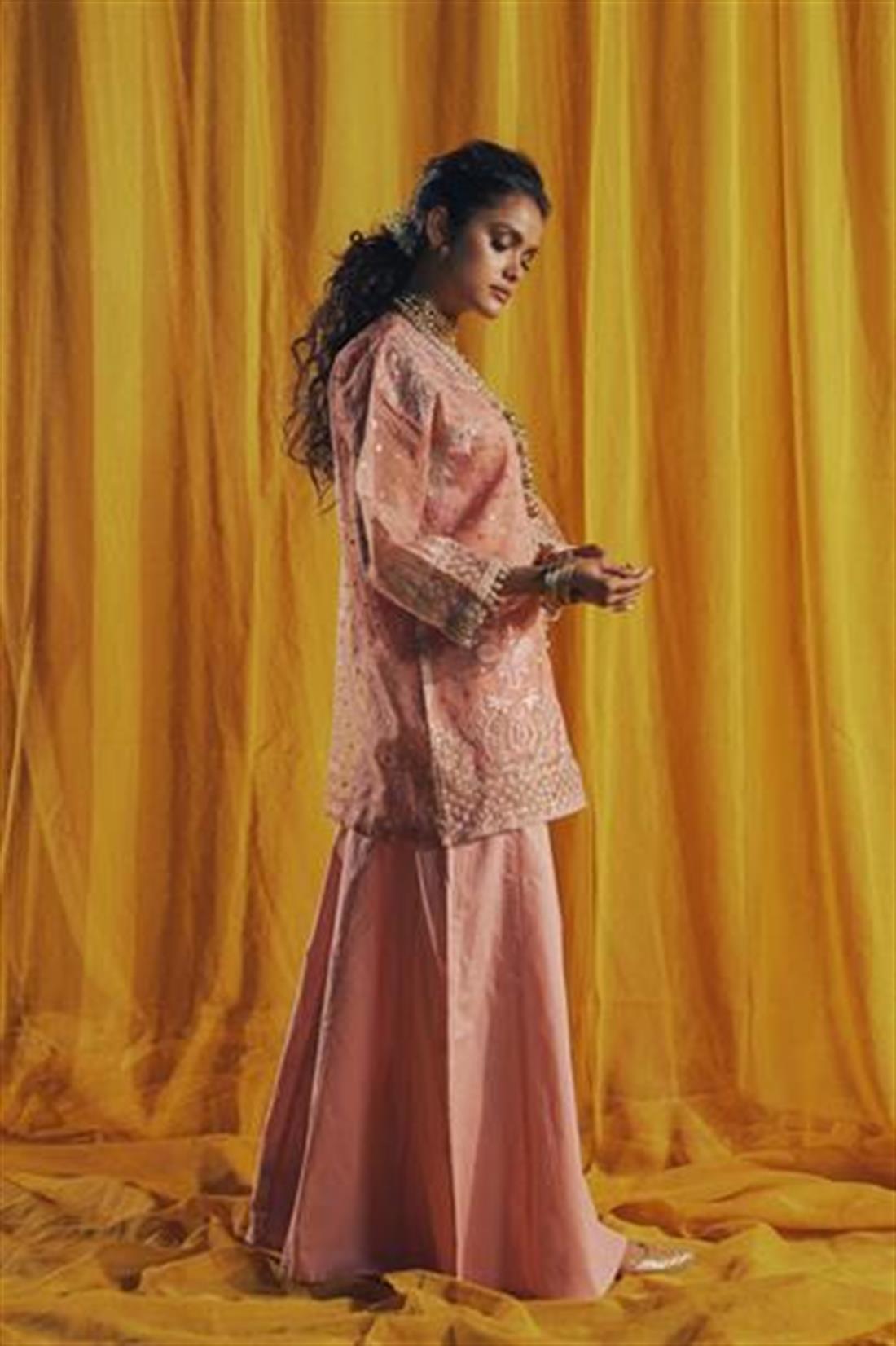 Dusty Pink Ethnic Designer Ladies Ready to Wear Suits