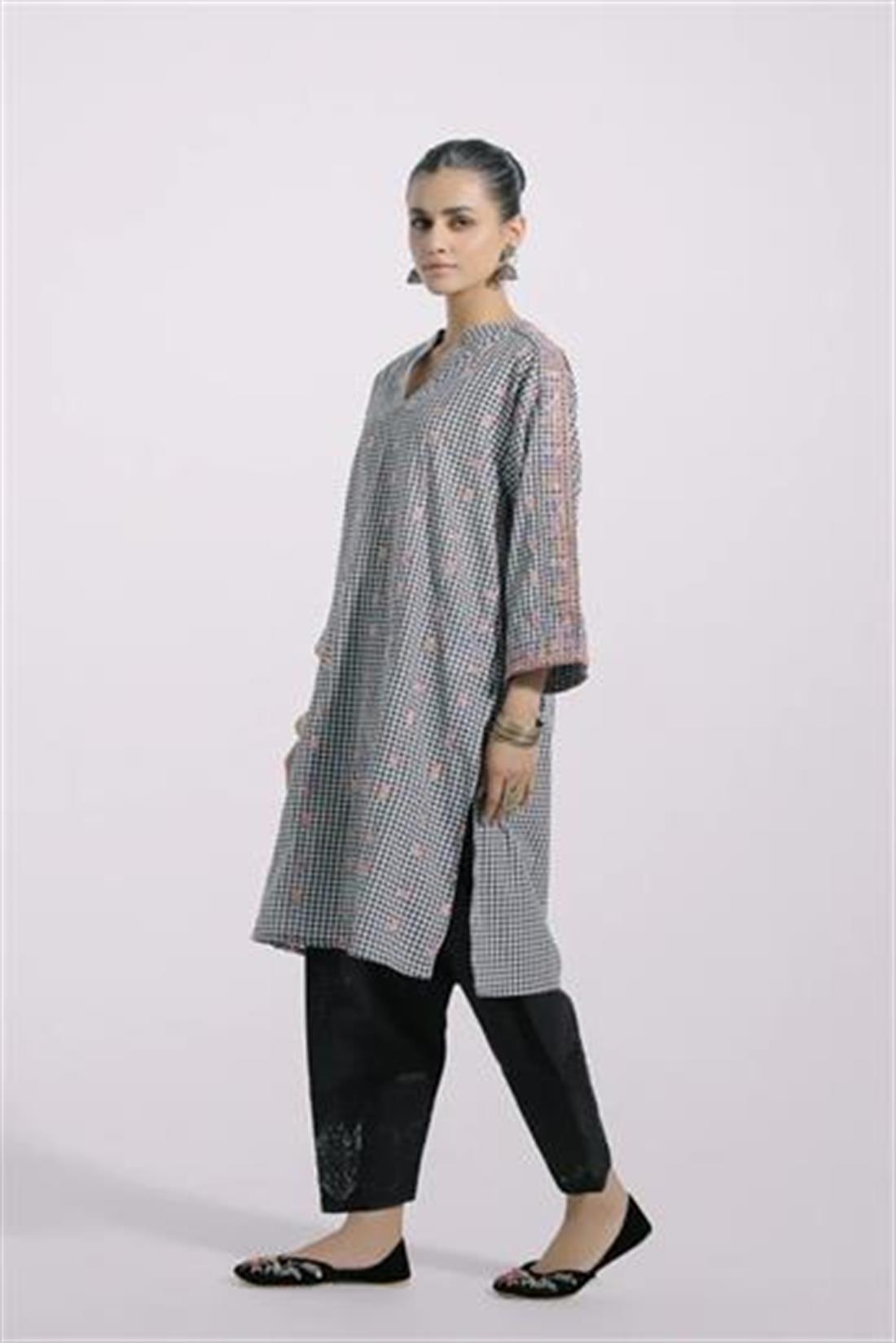 Black & White Ethnic Designer Ladies Ready to Wear Suits